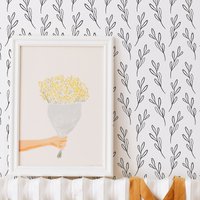 Rustikale Zierliche Blumentapete. Abnehmbares Peel + Stick Und Traditionelle Wallpaper-Optionen. Mehrere Farben Erhältlich von TimberleaMinimal