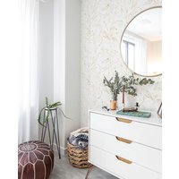 Tapete Mit Blumenmuster in Gold. Abziehen Und Aufkleben Und Traditionell Eingeklebt. Akzentwand. Mehrere Farboptionen Verfügbar von TimberleaMinimal