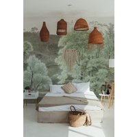 Vintage Landschafts-Tapete. Handbemalt. Wandbild . Textur Schälen Und Aufkleben Tapete. Größenoptionen. Schlafzimmer Wandbild. Textur von TimberleaMinimal