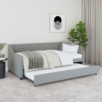 Home affaire Ausziehbett "Kempton, Polster - Daybed, Gästebett, amerikanischer Stil", mit Rautenheftung, gepolstert, 2 Liegeflächen je 90x200 cm von home affaire