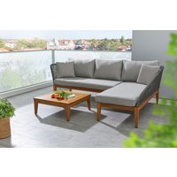 Timbers Gartenlounge-Set "Sunnyvale", (Set, 3 tlg., 2x Sofa, 1x Tisch/Hocker 70x70x28 cm) von Timbers