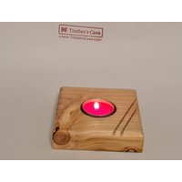 Massivholz Teelichthalter Handmade/Kerzenleuchter Holz Quadratisch von TimbersCave