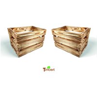 2Er Set Bierkiste "Golding F" Holzkiste Für Craft Beer Getränkekiste Bier Box Bierkasten Massiv Holz Geflammt Vintage Handmade 12 Flaschen von TimbertWoodDesign