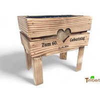 Hochbeet "Zum Geburtstag" Mutter Oma Eltern Mini-Garten Mit Gravur Blumenbeet Pflanzkasten Aus Holz Geschenk Zum 30. 40. 50. 60. 70. 80. 90 von TimbertWoodDesign