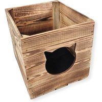 Kallax Katzenhöhle Aus Massivem Holz Rustikale Kuschelhöhle Truhe Holzkiste Katzenkorb Katzenkiste Katzenhaus Obstkiste Geschenk Nachhaltig von TimbertWoodDesign