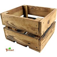 Kleine Rustikale Obstkiste Geflammte Apfelkiste Vintage Holzkiste Weinkiste Holz Osterkorb Deko Pflanzkasten Übertopf Geschenkkiste Hochzeit von TimbertWoodDesign