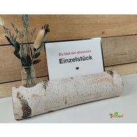 Rustikale Fotoleiste Kartenhalter Birke Ast + Glasvase Blumen Holzleiste Massiv Bildständer Bilderleiste Kartenständer Geschenk Weihnachten von TimbertWoodDesign