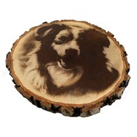 Vintage Fotogravur Auf Baumscheibe Bild Rindenscheibe Graviert Personalisiert Porträt Familie Rustikal in Holz Gebrannt Geschenk Geburtstag von TimbertWoodDesign