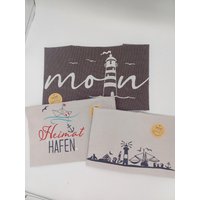 Küchenhandtuch Geschirrtuch Maritim Moin Küste Leuchtturm von TimbimHandarbeit