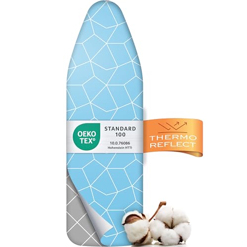 Timbley Turbo Bügelbrettbezug 120x45 – Hitzereflektierend für schnelleres Bügeln – einfache Montage mit Gummizug – 2X Komfortpolsterung & OEKOTEX100 | Made in Europe | Größe L Timbley Turbo Bügelbrettbezug 120x45 – Hitzereflektierend für schnelleres Bügeln – einfache Montage mit Gummizug – 2X Komfortpolsterung & OEKOTEX100 | Made in Europe | Größe L von Timbley