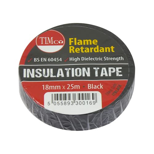 TIMCO ITBLACK PVC-Isolierband, 25 m x 18 mm, Schwarz von TimCo