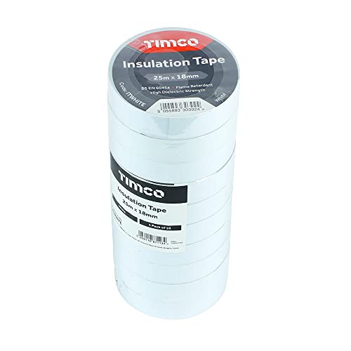 Timco PVC-Isolierband, 25 m x 18 mm, Weiß von TimCo