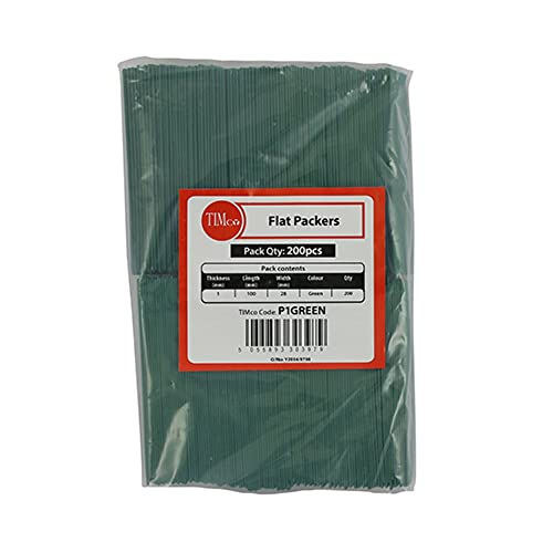 TIMCO P1GREEN Packers Einzelpacker, 28 mm - 1,0 mm, Grün, 100 x 28 x 1 von TimCo