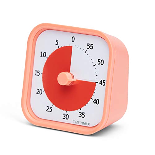 Time Timer Home MOD - 60 Minuten Visueller Timer Home Edition für Kinder – Homeschooling, Timer für Schultisch, Bürotisch und Meetings mit lautlosem Betrieb, TTM9-HDO-W von TIME TIMER