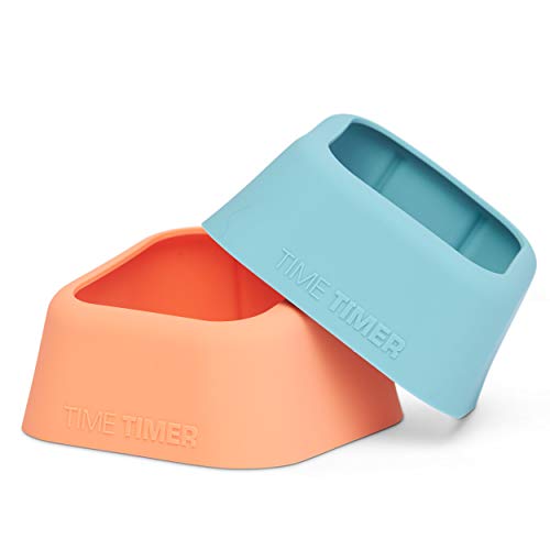 Gehäuse für Time Timer Home MOD - 60 Minuten Visueller Timer Home Edition für Kinder – Homeschooling, Timer für Schultisch, Bürotisch und Meetings mit lautlosem Betrieb - 2er Pack (Orange & Blau) von TIME TIMER