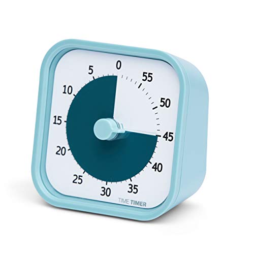 TIME TIMER Home MOD — 60 Minuten Visueller Timer — für Heimschule Zubehör, Lernwerkzeug, Timer für Kinderschreibtisch, Büroschreibtisch und Meetings mit lautlosem Betrieb (Lake Day Blue) von TIME TIMER