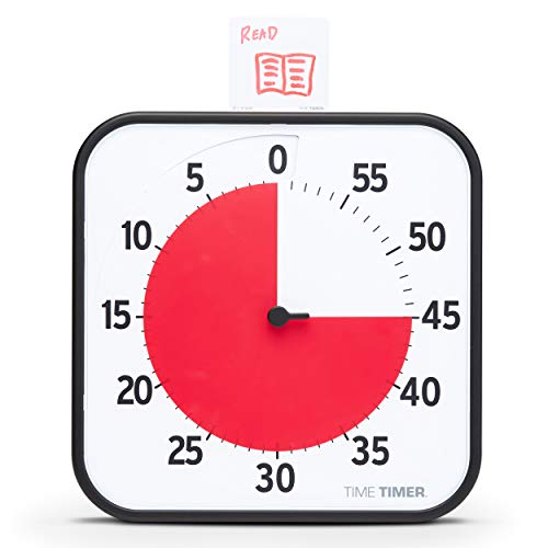 TIME TIMER ORIGINAL Large 30x30cm - 60 Minute Visueller Analog-Timer Uhr - Optionaler Akustischer Alarm (Lautstärkeregler) Kein lautes Ticken; Zeitmanagement-Gerät (Schwarz) TIME TIMER ORIGINAL Large 30x30cm - 60 Minute Visueller Analog-Timer Uhr - Optionaler Akustischer Alarm (Lautstärkeregler) Kein lautes Ticken; Zeitmanagement-Gerät (Schwarz) von TIME TIMER