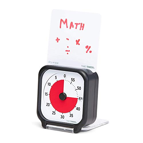 TIME TIMER ORIGINAL Pocket - 60 Minuten Visueller Analog-Timer Uhr - Optionaler Akustischer Alarm - Kein lautes Ticken; Zeitmanagement-Gerät (Schwarz) von TIME TIMER