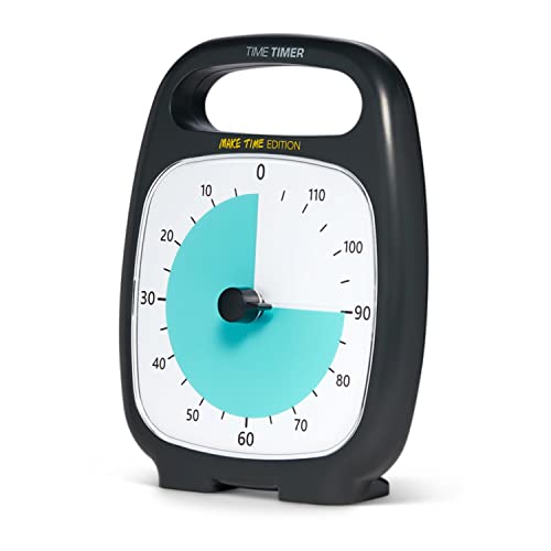 TIME TIMER PLUS 120 Minuten Visueller Countdown-Uhr Make Time Edition – für Kinder im Klassenzimmer, Lehrlehren, Übung und Küchentimer (Schwarz) von TIME TIMER