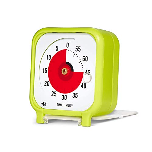 Time Timer Pocket Hellgrün 8x8 cm Visueller Timer, ein 60-Minuten-Countdown-Timer für Kinder, Klassenzimmer, Besprechungen, Küchenuhr, Erwachsenenbüro und Heimunterricht-Tool mit lautlosem Betrieb von TIME TIMER