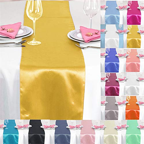 Time to Sparkle 10X Satin Tischläufer 30x275cm Tischdecke Hochzeit Bankett Dekoration Party - #Gold# Time to Sparkle 10X Satin Tischläufer 30x275cm Tischdecke Hochzeit Bankett Dekoration Party - #Gold# von Time to Sparkle