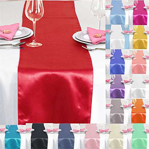 Time to Sparkle 10X Satin Tischläufer 30x275cm Tischdecke Hochzeit Bankett Dekoration Party - Rot Time to Sparkle 10X Satin Tischläufer 30x275cm Tischdecke Hochzeit Bankett Dekoration Party - Rot von Time to Sparkle
