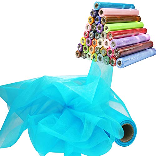 Time to Sparkle 29CM X 26M Organza Rolle Weich Schiere Stoff Hochzeit Party Geschenke(Aqua) von Time to Sparkle