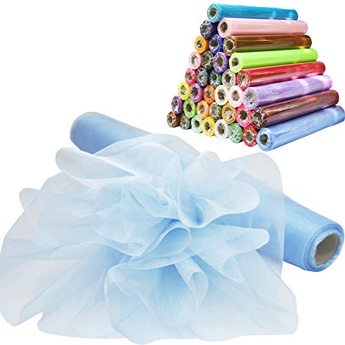 Time to Sparkle 29CM X 26M Organza Rolle Weich Schiere Stoff Hochzeit Party Geschenke(Babyblue) von Time to Sparkle