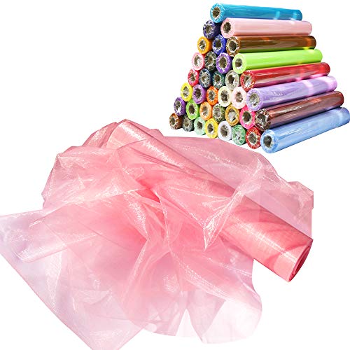Time to Sparkle 29CM X 26M Organza Rolle Weich Schiere Stoff Hochzeit Party Geschenke(Coral) von Time to Sparkle