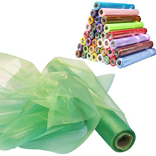 Time to Sparkle 29CM X 26M Organza Rolle Weich Schiere Stoff Hochzeit Party Geschenke(HeatherGreen) von Time to Sparkle
