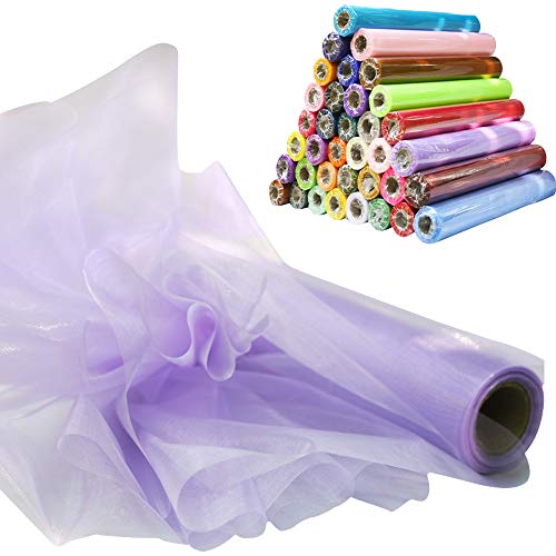 Time to Sparkle 29CM X 26M Organza Rolle Weich Schiere Stoff Hochzeit Party Geschenke(Lavender) von Time to Sparkle