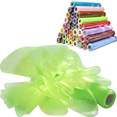 Time to Sparkle 29CM X 26M Organza Rolle Weich Schiere Stoff Hochzeit Party Geschenke(LimeGreen) von Time to Sparkle