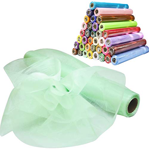 Time to Sparkle 29CM X 26M Organza Rolle Weich Schiere Stoff Hochzeit Party Geschenke(MintGreen) von Time to Sparkle