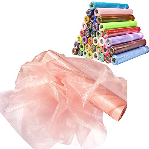 Time to Sparkle 29CM X 26M Organza Rolle Weich Schiere Stoff Hochzeit Party Geschenke(Peach Schnapps) von Time to Sparkle