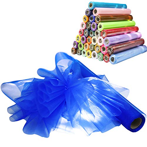 Time to Sparkle 29CM X 26M Organza Rolle Weich Schiere Stoff Hochzeit Party Geschenke(RoyalBlue) von Time to Sparkle