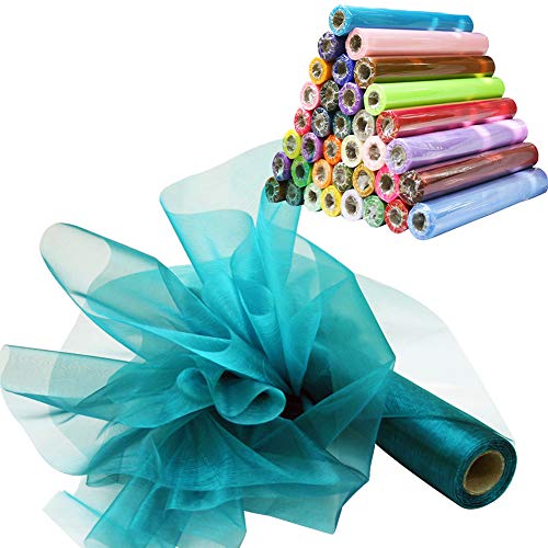 Time to Sparkle 29CM X 26M Organza Rolle Weich Schiere Stoff Hochzeit Party Geschenke(Turquoise) von Time to Sparkle