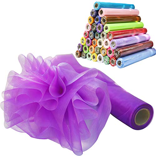 Time to Sparkle 29CM X 26M Organza Rolle Weich Schiere Stoff Hochzeit Party Geschenke-Lila von Time to Sparkle