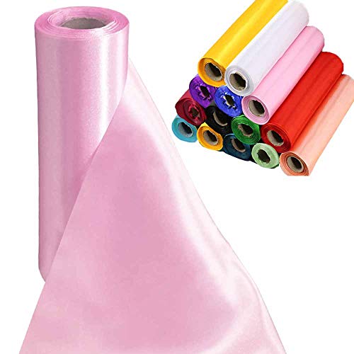Time to Sparkle 29cmx20M Satin Rolle Satinband Weich Schiere Stoff Hochzeit Party Geschenke (Pink) von Time to Sparkle