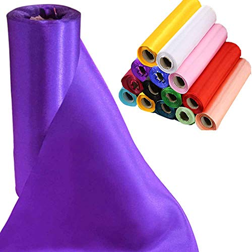 Time to Sparkle 29cmx20M Satin Rolle Satinband Weich Schiere Stoff Hochzeit Party Geschenke (Purple) von Time to Sparkle