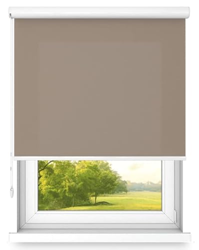 time4blinds Freihängendes Rollo in Aluminiumkassette - Küchenrollos für Fenster - Schlafzimmerrollos für Fenster - Kassettenrollo für Innen - 200 x 250 cm - Braun - Rechts time4blinds Freihängendes Rollo in Aluminiumkassette - Küchenrollos für Fenster - Schlafzimmerrollos für Fenster - Kassettenrollo für Innen - 200 x 250 cm - Braun - Rechts von Time4Blinds