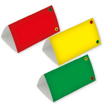 TimeTEX - Ampel-Tischkarten - 3-seitig - für Gruppen- und Einzelarbeit oder für Abstimmungen - 10 Stück - Timetex 10842 von TimeTEX
