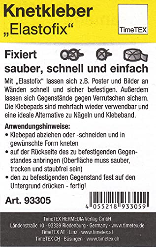 TimeTEX Knetkleber "Elastofix" - 56 Pads - Fixiert sauber, schnell und einfach - 93305 TimeTEX Knetkleber "Elastofix" - 56 Pads - Fixiert sauber, schnell und einfach - 93305 von TimeTEX