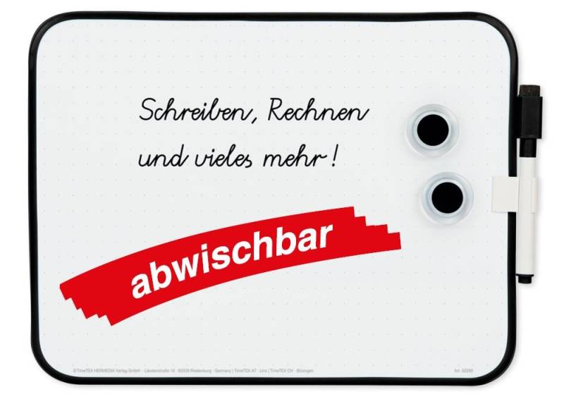 TimeTEX Memoboard Whiteboard A4-Plus, 4-tlg., doppelseitig, (4-tlg) von TimeTEX