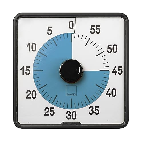 TimeTEX - Timer "Countdown" L Blau | Präziser Timer für vielseitige Zeitmessungen mit praktischen Funktionen | Inhalt: Batteriebetriebener Timer in Blau (Größe: ca. 20x20 cm) von TimeTEX