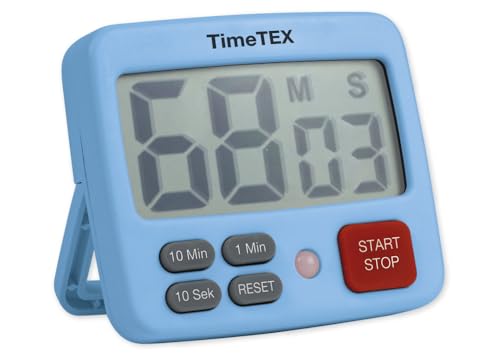 TimeTEX - Zeitdauer-Uhr "Digital 3+X" | Timer mit großem Display mit Signalton und individuell anpassbaren 3 Fixzeiten. Verfügt über Ablauf- und Stoppuhr-Funktion | Inhalt: 1x Timer Digital von TimeTEX