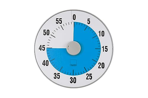 TimeTEX - Zeitdauer-Uhr XL Blau| Lautloser Countdown mit visuellem und akustischen Signal für Selbständigkeit | Inhalt: Batteriebetriebener Timer in Blau (Größe: ca. 32 cm ø) von TimeTEX