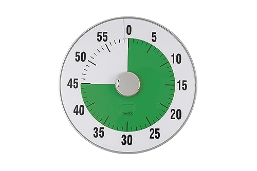 TimeTEX - Zeitdauer-Uhr XL Grün| Lautloser Countdown mit visuellem und akustischen Signal für Selbständigkeit | Inhalt: Batteriebetriebener Timer in Grün (Größe: ca. 32 cm ø) von TimeTEX