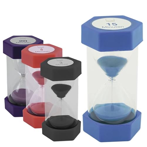 TimeTex Mega-Sanduhr - 15 Minuten - blau - 16 cm hoch - 61984 von TimeTEX