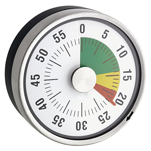 TimeTex Zeitdauer-Uhr Automatik Compact - Ampel-Scheibe rot gelb grün - mit Magnet - zeigt Restzeit an - Durchmesser 78 mm - läuft ohne Batterien - 61967 von TimeTEX