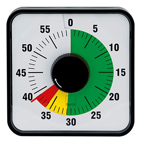 TimeTex Zeitdauer-Uhr, magnetisch, 19 cm x 19 cm, Ampelscheibe von TimeTEX